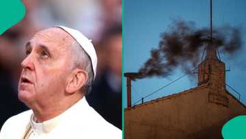 Conclave: Video shows moment black smoke escaped from Vatican chimney as first day ends in deadlock