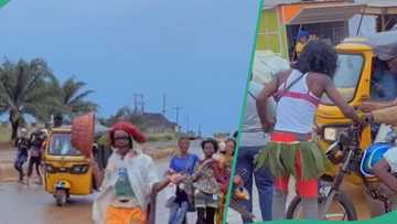 Nigerian students showcase colourful, unique outfits during rag day, video emerges
