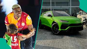 Fans react after Victor Osimhen is seen cruising Lagos with exotic cars worth over ₦1.5bn, video