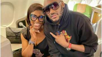 They are repping the tribe of Africa: Actress Ufuoma McDermott chills with 2Baba on a plane, Nigerians react