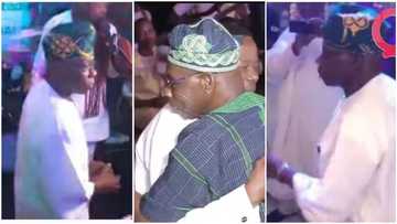 Photos, video of Obasanjo becoming socialite at old age despite years of being in politics