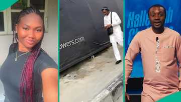 Lady sees Nathaniel Bassey trekking in Lagos during traffic, shares rare video of gospel singer