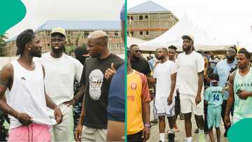 Osimhen and Arokodare spotted in Ajegunle for Ndidi’s charity outreach, video