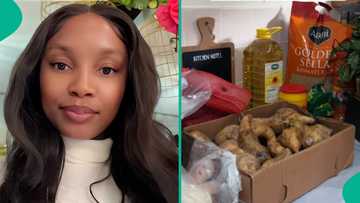 Nigerian lady in United Kingdom goes to market with £200, shows plenty food items she bought