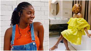 Yuppie mummy Simi tensions the internet as she flaunts post-baby body, hubby Adekunle Gold, others react