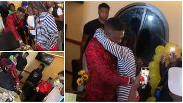 Guest caught frowning in video as man 'scatters' young daughter's birthday, shows up with bag of money & shoes