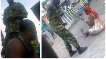 Sojoji sun zane budurwa a kan shigar banza, ya aske ladabtar da matashi saboda askin kansa