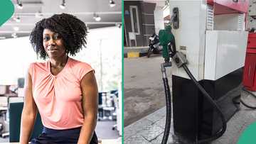 Price of fuel: Nigerian lady buys fuel N595 per litre, happily shares where she bought it