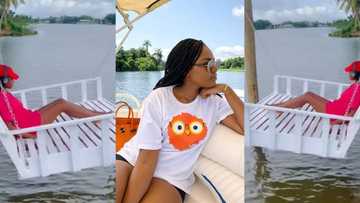 Yvonne Nelson: Actress hangs in the air as she chills at her YN island in new video