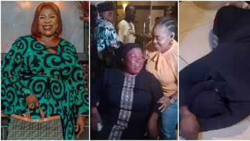"On top surprise": Madam Saje collapses, cries tears of joy as colleagues throw her surprise birthday party