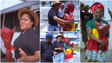 Heartwarming video as Toyin Abraham welcomes Ugandan comedian Kasiime to Nigeria: “This combination go choke”