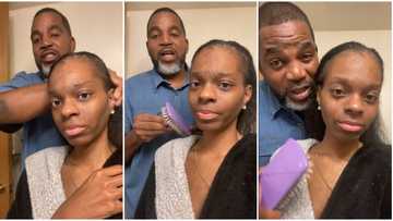 Man returns from prison after 33 years to reunite with daughter, combs her hair in beautiful family video