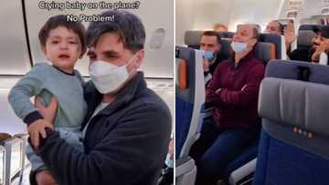 Video captures sweet moment aeroplane passengers sing Baby Shark song to make kid stop crying