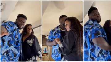 Risky love: Davido's brother Adewale and wife sighted 40,000ft in the air as they dance inside private jet