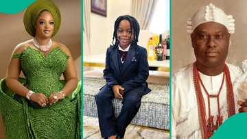 Ooni's first son captures attention with dance moves at his mum Queen Naomi's 33rd birthday party