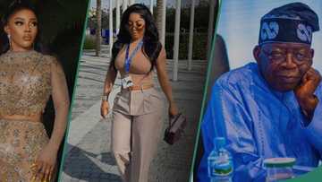 "Item 7": Outrage as Toke Makinwa joins President Tinubu's delegation to COP28 in Dubai, she reacts