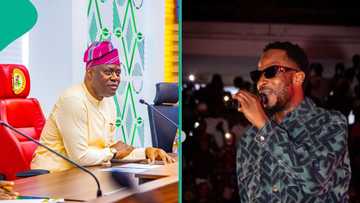 Moment Nigerian governor stopped to greet 9ice, video trends