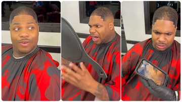 Man gets wrong haircut from barber after giving him sample on phone, video of his funny reaction emerges