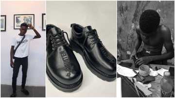 ASUU strike has helped me to improve my craft: Young man shares new shoes he designed, photos go viral