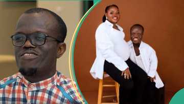 Small-sized actor Nkubi and wife welcome baby girl, fans gush over adorable photo: “Congratulations”