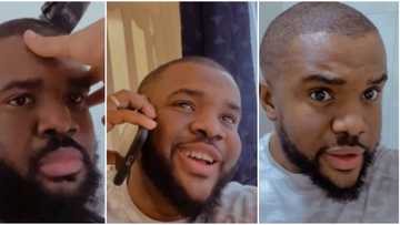 Actor Williams Uchemba gushes after wife gives him nice haircut, calls barber to terminate contract