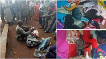Watch video of how a Nigerian pastor was caught with bag filled with female underwear in Edo (photos)