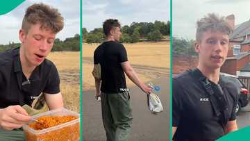 White man who tried eating Nigerian jollof rice shares honest review in video