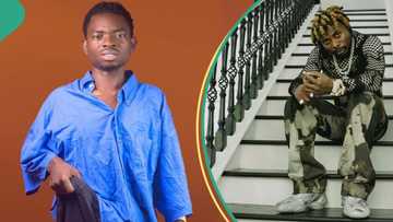 Skit maker Erekere 'Pastor Pikin' begs to meet Asake, asks for address, many react: "You wan go thief again?"
