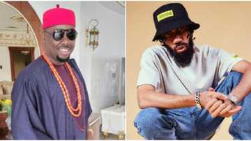 You look like Jesus: Obi Cubana hails Phyno as they chill together in cute video, Nigerians react