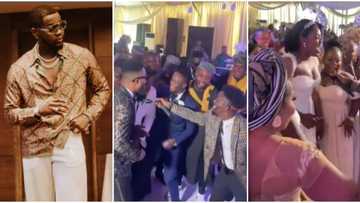 I'm visiting them: Kizz Daniel impressed as couple and their friends sing his songs word for word at wedding