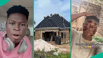 Young Nigerian man proudly shows off his new bungalow, video goes viral on TikTok