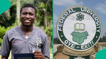 FUOYE nursing student bags new title, celebrates becoming registered nurse with induction photo