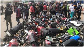 Jungle Justice: Tension in Lagos as angry youths set ablaze 20 commercial motorcycles, give reason