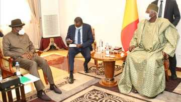 Da Ɗumi-Ɗumi: Tawagar Goodluck Jonathan Ta Gana da Shugaban Ƙasar Mali da Aka Hamɓarar