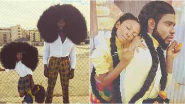 Dad and daughter take over the internet with their natural Afro-hairdos (photos)