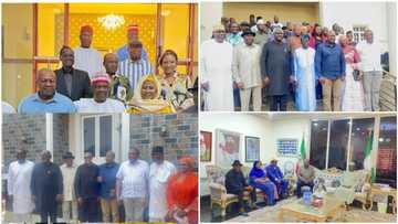 BREAKING: Jonathan, 4 other African leaders meet Tinubu, Atiku, Obi, Kwankwaso, photos emerge