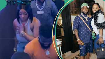 Video of Davido's Chef Chi covering her exposed body parts in leaked tape trends: "Na Home training"