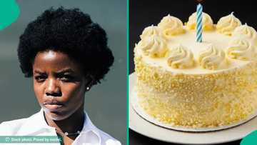 Baker reacts as client who ordered cake for girlfriend's birthday tells her to eat it