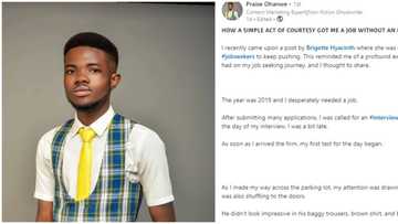He asked me to hold his bag: Nigerian man shares how courtesy got him a managerial job without interview