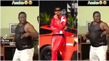 "Steadily setting trends": Old video of Mr Ibu doing Asake's Amapiano dance challenge goes viral