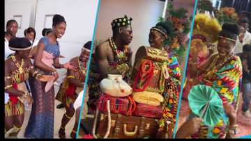 "Subtle Moves": Moses Bliss' wife displays incredible adowa dance at wedding, clips goes viral