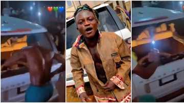 “Ijegun Boys they para”: Portable fights dirty on the street after his Range Rover was vandalised at a concert