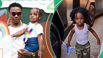 Wizkid’s 4th son AJ trends as he sings popular Yoruba Christian Song: “He wan be gospel artist?”