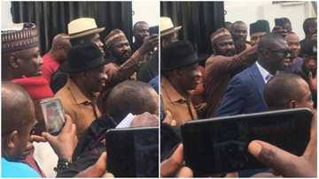 Protesters storm Jonathan’s office, demands his presidential declaration
