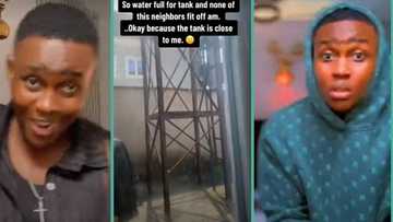 Man who lives close to borehole calls out neighbours for refusing to turn off water tank in video