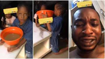 "Feel at home": Man weeps as daughter mixes 3 bottles of malt and 4 tins of milk inside bowl, video goes viral