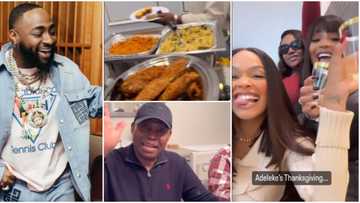 Thanksgiving: Chioma sighted as Davido's dad leads family's celebration with sumptuous meal