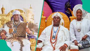 Moment between Ooni of Ife and Olori Ashley gets fans talking: "She knows the politics of polygamy"