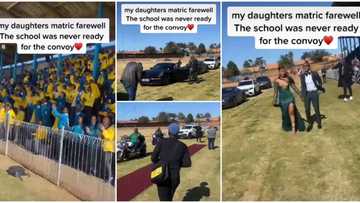 Like a queen, mum brings daughter in convoy for secondary school farewell event, the girl wore suit in video