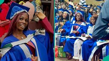 UNIBEN graduate celebrates nursing induction, photos of her "most expensive gown" trend online